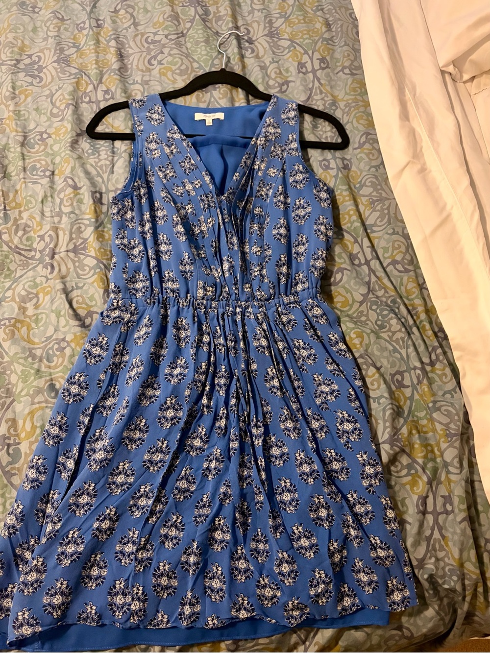 Madewell Blue Floral Fit & Flare Dress – Size 0